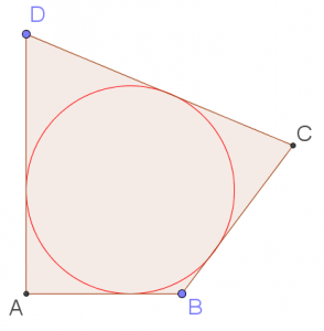 Окружность, вписанная в четырёхугольник, из задания 6 первой части ЕГЭ по математике