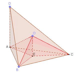 Пирамида с перпендикулярным основанию ребром