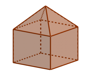 К правильной четырёхугольной пирамиде приклеили прямоугольный параллелепипед так, что их основания совпали